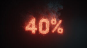 + 40%